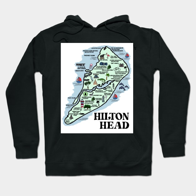 Hilton Head Map Hoodie by fiberandgloss